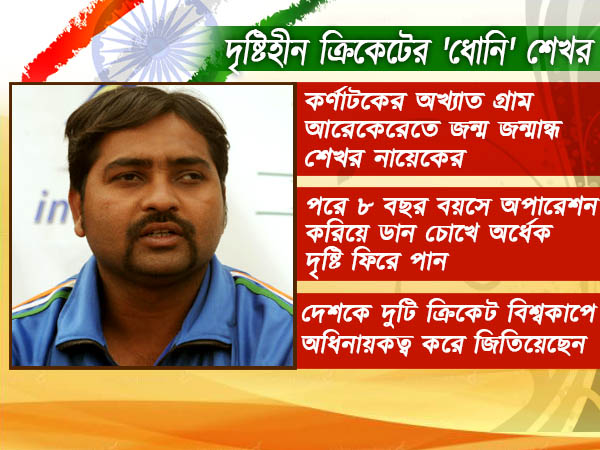 চেনেন এঁনাকে? জন্মান্ধ শেখর নায়েক হলেন ব্লাইন্ডদের ক্রিকেটে মহেন্দ্র সিং ধোনি 