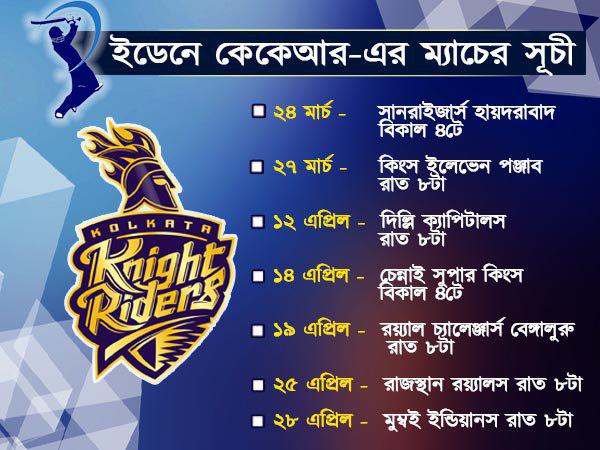 ইডেনে কেকেআর-এর খেলা