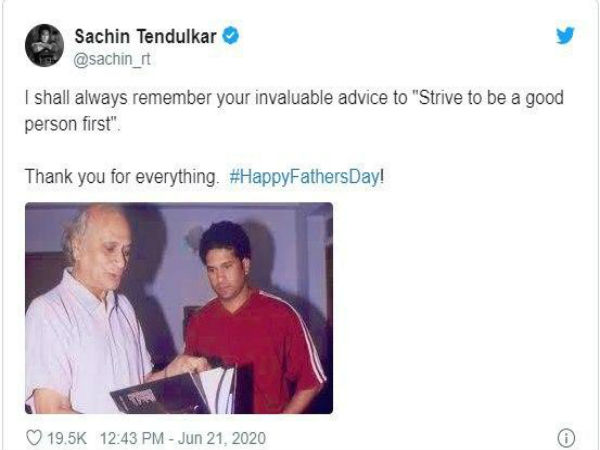 সচিন তেন্ডুলকরের পোস্ট