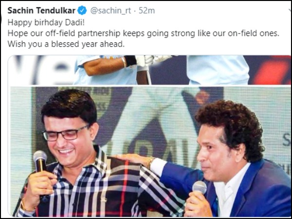 সৌরভকে শুভেচ্ছা সচিনের 